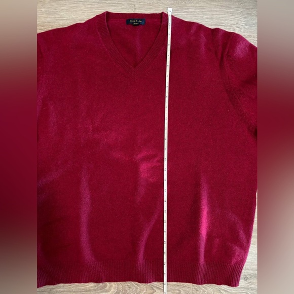 Club Room 100% Lambs Wool Long Sleeve Red Sweater size XL - Picture 5 of 7